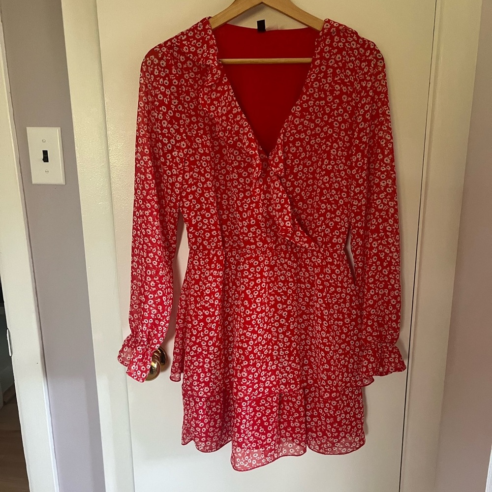 Red Flowy dress